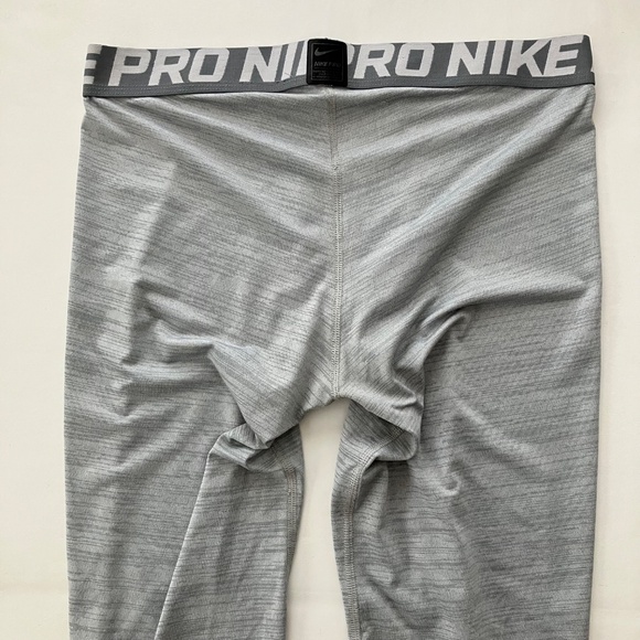 Mens Nike Pro Compression Training Tights Heather Gray Dri-Fit Full Length Large - Picture 13 of 14